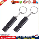 2pcs Survival Whistle EDC Earthquake Dual Tube Emergency Whistle (Black) Newly