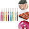 10pcs Plastic Handle Aluminum Crochet Hooks Yarn Knitting Needle Set for Sweater