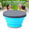 720ML Portable Silicone Water Bowl Lunch Box with Lid for Travel Camping Outdoor