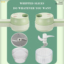4 in 1 Handheld Electric Vegetable Cutter Set Garlic Meat Mud Masher USB Chargi_