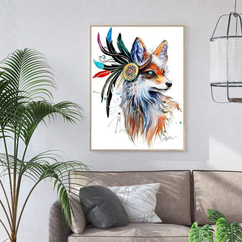 Wolf 5D DIY Part Drill Special Shaped Diamond Painting Color Cross Stitch Newly