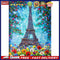 40x50cm Eiffel Tower Frameless Picture Oil Paint By Numbers Hand Painted Drawing