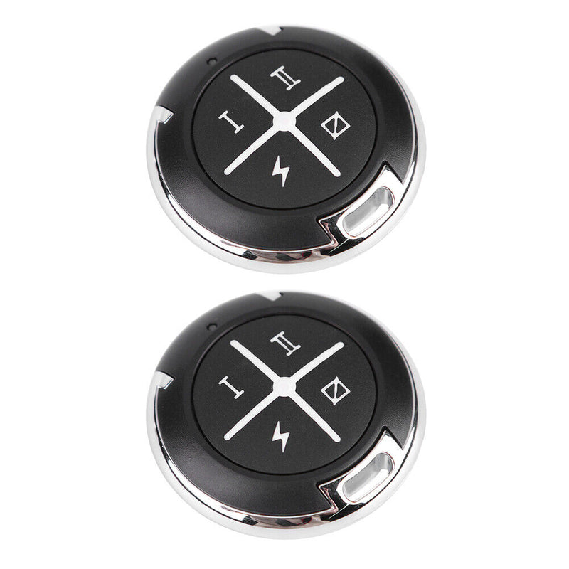 Round 433MHz Remote Control Garage Door Electric Gate Clone Key Fob (2pcs)