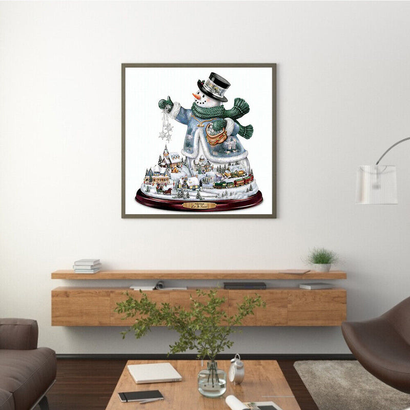 40x40cm DIY Paint By Number Kit Snowman Christmas Tree for Home Decoration Gift