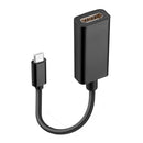 Type-C to HDMI-Compatible Adapter 4kx2k 30Hz 1080P Phone PC TV Wire (Black)