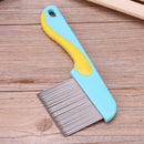 Stainless Steel Dog Dense Teeth Comb Pet Massage Grooming Silicone Handle