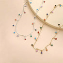 Women Boho Fashion Choker Clavicle Chain Candy Balls Pendant Necklace Gifts