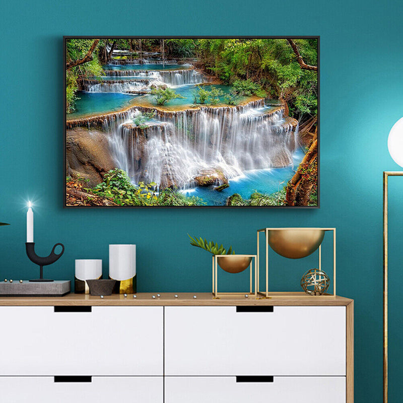 5D Full Square Diamond Painting DIY Waterfall Cross Stitch Christmas Needlework