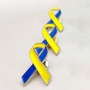Ukrainian Badge Metal Lapel Pin Ribbon Pin Badge Paint Brooch Newly