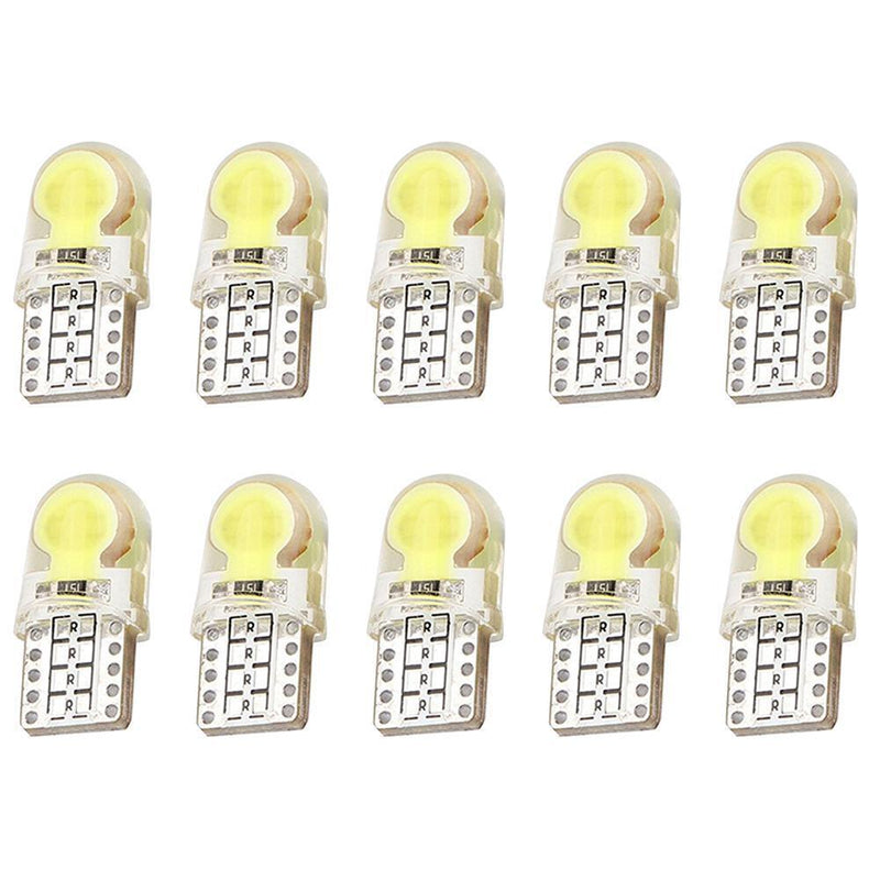 10pcs DC 12V T10 COB 6SMD LED Car Light Bulbs 360° Beaming Width Lamps Newly