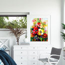Hand Painted DIY Beautiful Flowers Oil Canvas Paint By Numbers Drawing Kit
