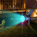 12LED Solar Lamp Outdoor Garden Spotlight Colorful Ground Plug Light (RGB) Newly