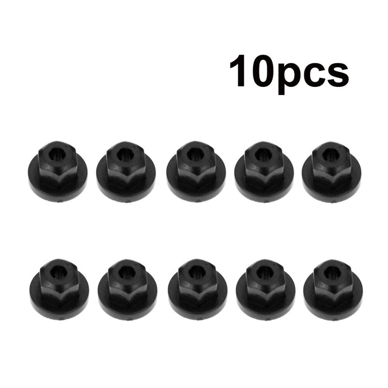 10pcs Car Body Nut Flange Clip Black for E30 E32 E34 E36 K60 1E32 7 Series