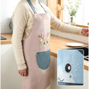 Printed Kitchen Apron Fashion Cute Women Non-woven Household Waterproof Pin