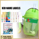 Personalised Labels Stick on Name Stickers Tags School Kids Waterproof Lunchbox&