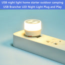 3pcs USB Extender Portable LED Night Light Plug-and-Play Lamp (Warm Light) Newly