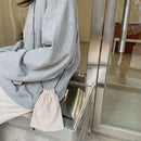 Portable Corduroy Female Crossbody Bag Solid Drawstring Clutch Mini Casual Purse