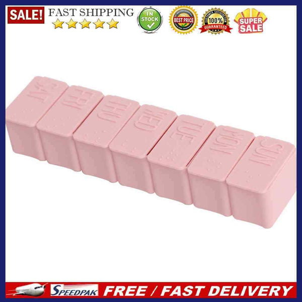 Pills Storage Case 7-Day Pills Grids Box Weekly Medicine Tablet Dispenser B