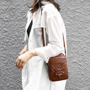 Women Retro Pure Color Shoulder Bag Soft PU Leather Shoulder Bags Mini Purse