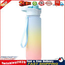 Outdoor Water Bottle with Straw BPA Free Gradient Drinking Cup (Green) Newly