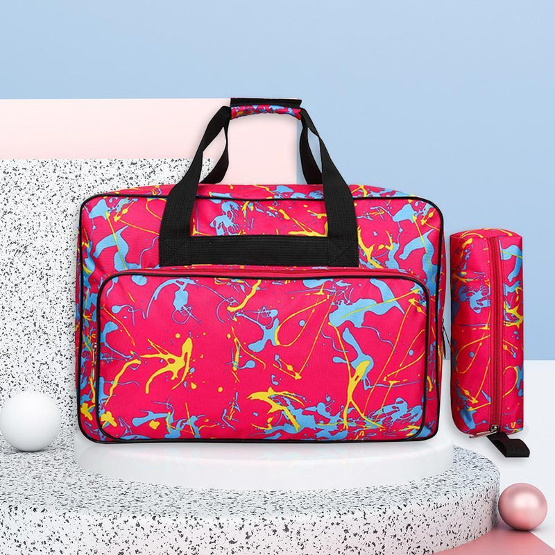 Unisex Large Capacity Sewing Machine Travel Storage Bags+Tool Bags (Red)