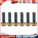 6pcs Stainless Steel MTB Bicycle Stem Screw Road Stem Riser Bolt (M6 Color)