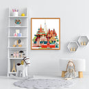 Partial Embroidery Scene Counted Cross Stitch 14CT Cotton Kit (FA129) Newly