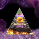 Orgonite Pyramid Amethyst Peridot Gather Fortune Expel Evil Forces Jewelry Gift