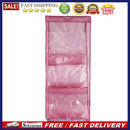 Transparent 6 Pocket Handbag Hanging Storage Bag Dust-proof Pouch (Pink)