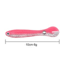 5x 10cm 6g Bionic Loach Fishing Lures Artificial Crankbait Soft Bait (Pink)