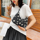 Fashion Flower Daisy Women Handbag Nylon Small Underarm Shoulder Tote Bags