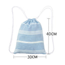Beach Towel + Outdoor Swimming Sports Travel Drawstring Backpack Organizer Ba