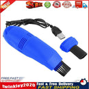 Mini Computer Vacuum USB Keyboard Cleaner PC Laptop Dust Brush (Dark Blue) Newly