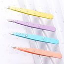 Eyebrow Tweezers with Leather Case for Women Beauty Makeup Cosmetic Tool Gifts