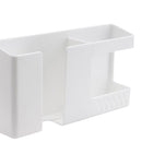 Phone Charge Organizer Wall Mounted Punch Free Remote Control Rack (White)