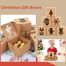 24X Christmas Gift Boxes Paper Cookie Candy Food Packaging Box DIY Gift Package#