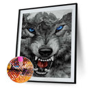 5D Kit Rhinestone Pictures DIY Howling Wolf Full Round Drill Diamond Painting