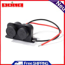 12V Dual Cigarette Lighter Socket Outlet with Wires for Car Motorcycle Scooter