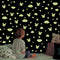 3pcs/set Luminous Rabbit Cloud Star Wall Stickers Waterproof Room Decor Decals