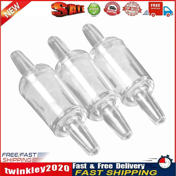 10pcs Tracheal Check Valve Fish Tank Non Return Air Pump (Transparent L) Newly