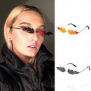 Trending Eyewear Rimless Wave Sun Glasses Fashion Sunglasses Fire Flame