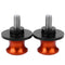 2pcs 8mm CNC Aluminum Motorcycle Swingarm Spool Slider Stand Screws(Orange)