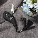 2026P Tassel Meditation Rosary Beads Tally Counter with Compass (Black)
