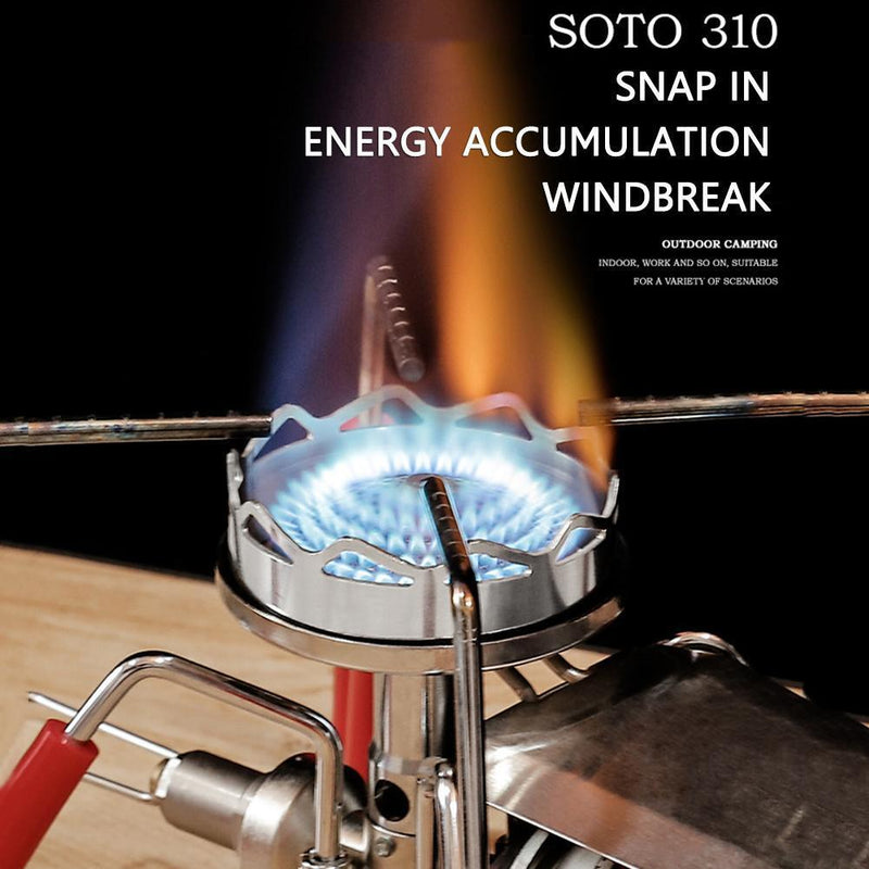 Camping Gas Stove Windscreen Stand Ring Energy Saving Heat Resistant Cover