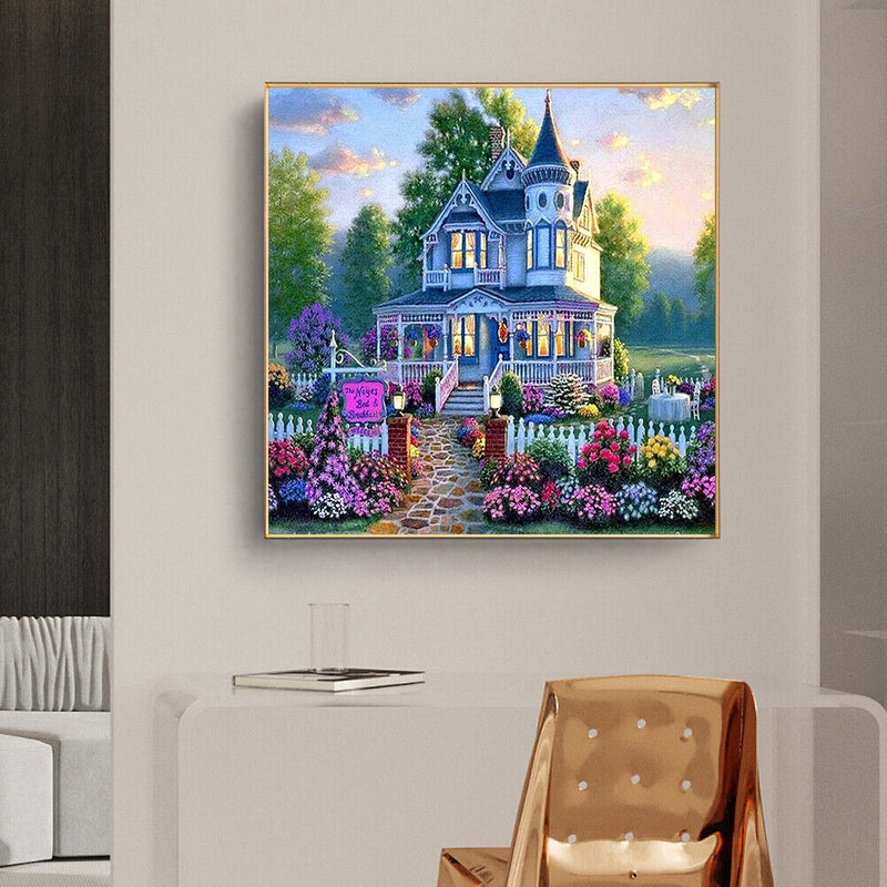 5D DIY Diamond Painting Kits Full Square Drill Garden Villa Mosaic Wall Pictu