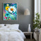 Oil Paint by Numbers Flower Butterfly Canvas Artwork Living Room Picture Decor