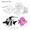 snowvirtuos 7pcs fish DIY embossing metal cutting tools stencils for scrapboo