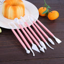 8pcs/set 16 Patterns Fondant Cake Decorating Sugar Craft Modeling (Pink)