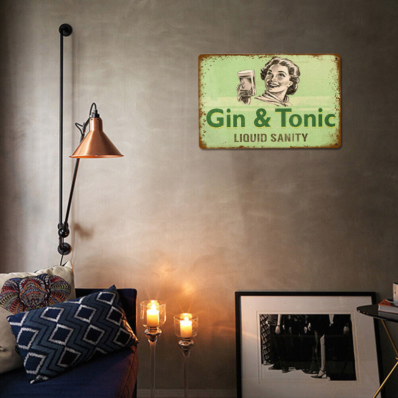 20x30cm Character Retro Tin Painting Rectangular Metal Wall Signs Decor (2)