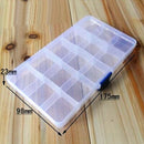 15 Slots Transparent Plastic Fishing Lure Box Fishing Tackle Storage Box Newly